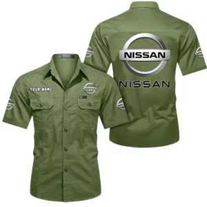 Nissan Short Sleeved Shirt, All Over Print Button Shirt CAR444052625810 - Fruit Green