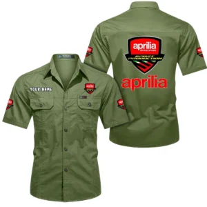 Aprilia Short Sleeved Shirt, All Over Print Button Shirt CAR444052625817 - Fruit Green