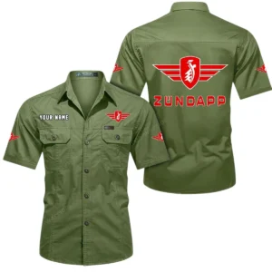 Zundapp Short Sleeved Shirt, All Over Print Button Shirt CAR444052625821 - Fruit Green