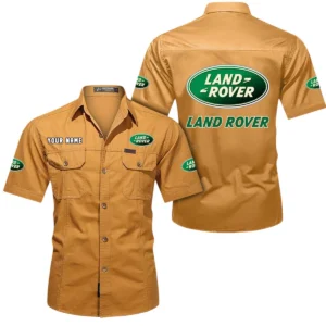 Land Rover Short Sleeved Shirt, All Over Print Button Shirt CAR444052625831 - Turmeric