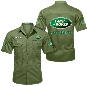 Land Rover Short Sleeved Shirt, All Over Print Button Shirt CAR444052625831 - Fruit Green