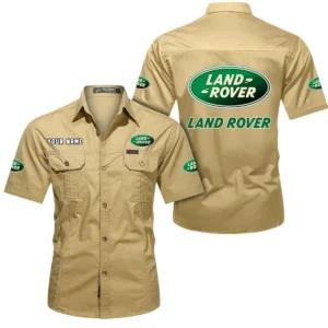Land Rover Short Sleeved Shirt, All Over Print Button Shirt CAR444052625831 - Khaki
