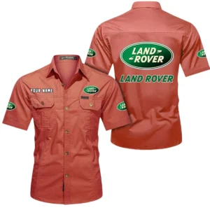 Land Rover Short Sleeved Shirt, All Over Print Button Shirt CAR444052625831 - Red