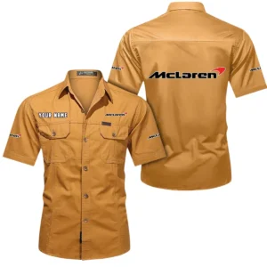 McLaren Short Sleeved Shirt, All Over Print Button Shirt CAR444052625902 - Turmeric