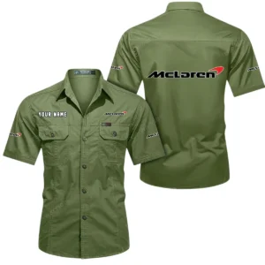 McLaren Short Sleeved Shirt, All Over Print Button Shirt CAR444052625902 - Fruit Green
