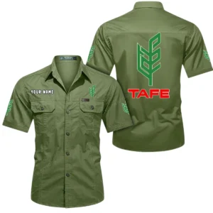 Tafe Short Sleeved Shirt, All Over Print Button Shirt CAR444052625911 - Fruit Green