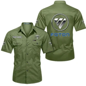 Foton Short Sleeved Shirt, All Over Print Button Shirt CAR444052625913 - Fruit Green