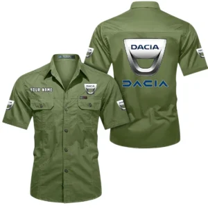 Dacia Short Sleeved Shirt, All Over Print Button Shirt CAR444052625917 - Fruit Green
