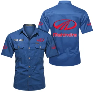 Mahindra Short Sleeved Shirt, All Over Print Button Shirt CAR444052625922 - Cowboy Blue