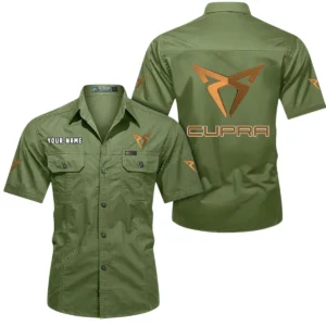 Cupra Short Sleeved Shirt, All Over Print Button Shirt CAR444052625925 - Fruit Green