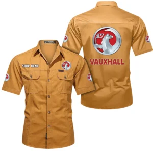 Vauxhall Short Sleeved Shirt, All Over Print Button Shirt CAR444052625930 - Turmeric