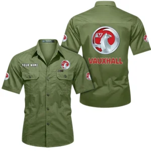 Vauxhall Short Sleeved Shirt, All Over Print Button Shirt CAR444052625930 - Fruit Green