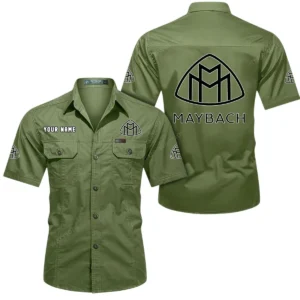 Maybach Short Sleeved Shirt, All Over Print Button Shirt CAR444052625932 - Fruit Green