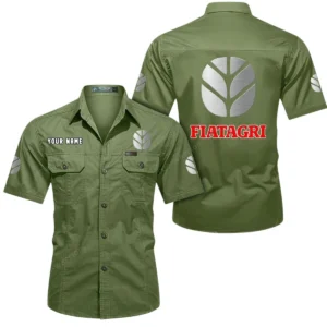 Fiatagri Short Sleeved Shirt, All Over Print Button Shirt CAR444052625937 - Fruit Green