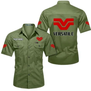Versatile Short Sleeved Shirt, All Over Print Button Shirt CAR444052625942 - Fruit Green