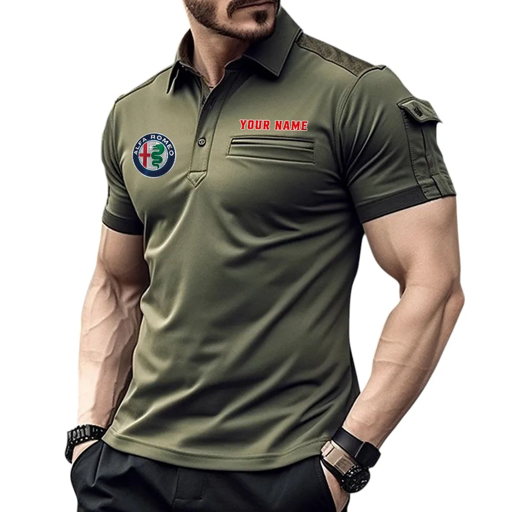 Alfa Romeo Pocket Polo Shirt, All Over Print Shirt For Alfa Romeo Fan CAR445060325038 - Green