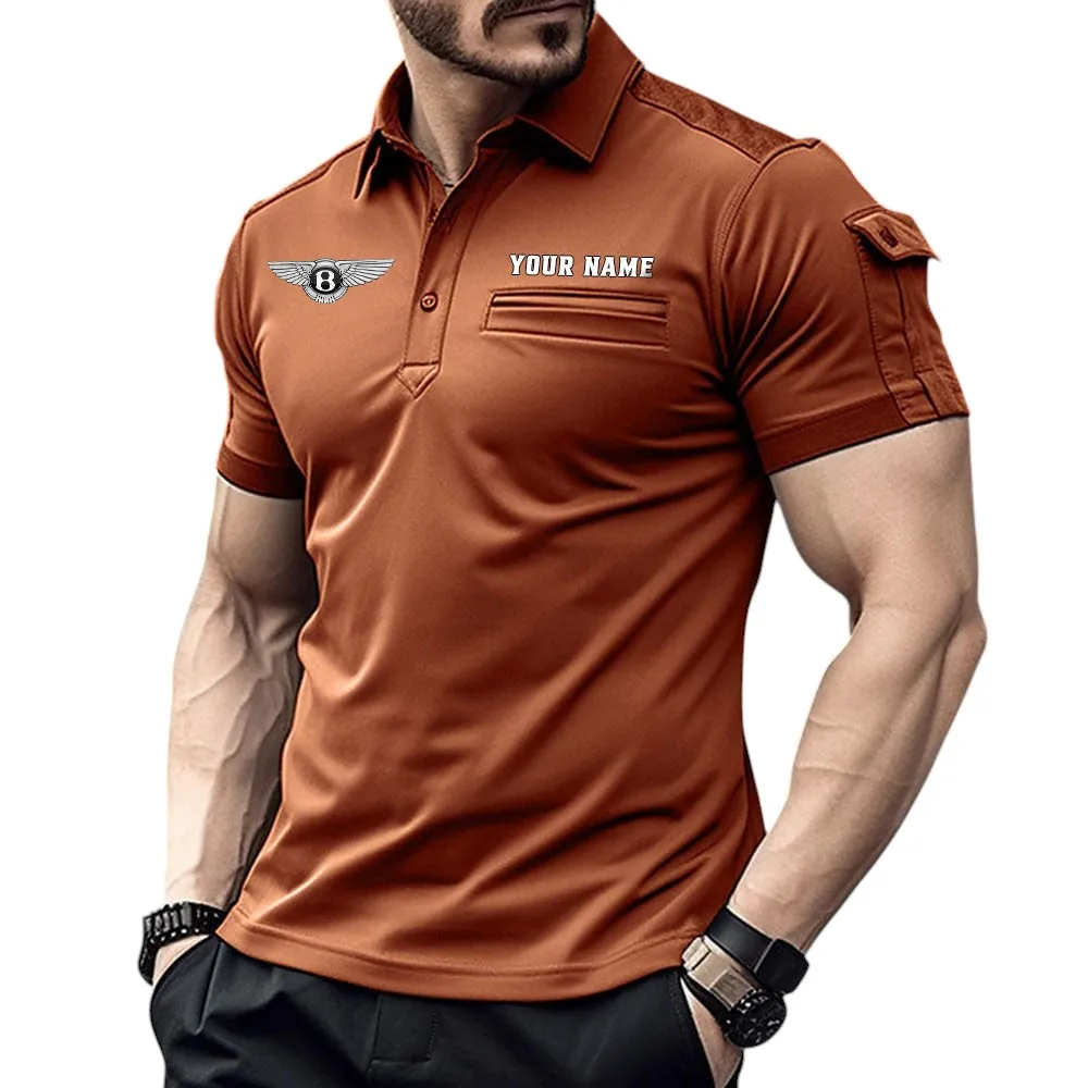 Bentley Pocket Polo Shirt, All Over Print Shirt For Bentley Fan CAR445060325040 - Orange