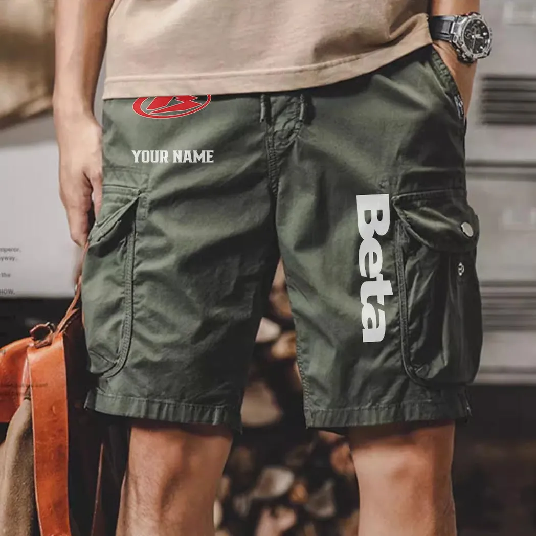 Beta Men Pocket Workwear Shorts, Pants For Beta Fan CAR454051625018 - Army Green