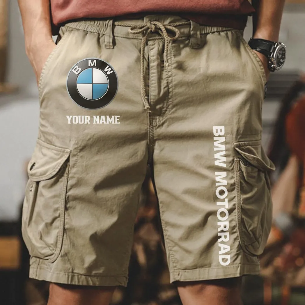 BMW Motorrad Men Pocket Workwear Shorts, Pants For BMW Motorrad Fan CAR454051625001 - Khaki