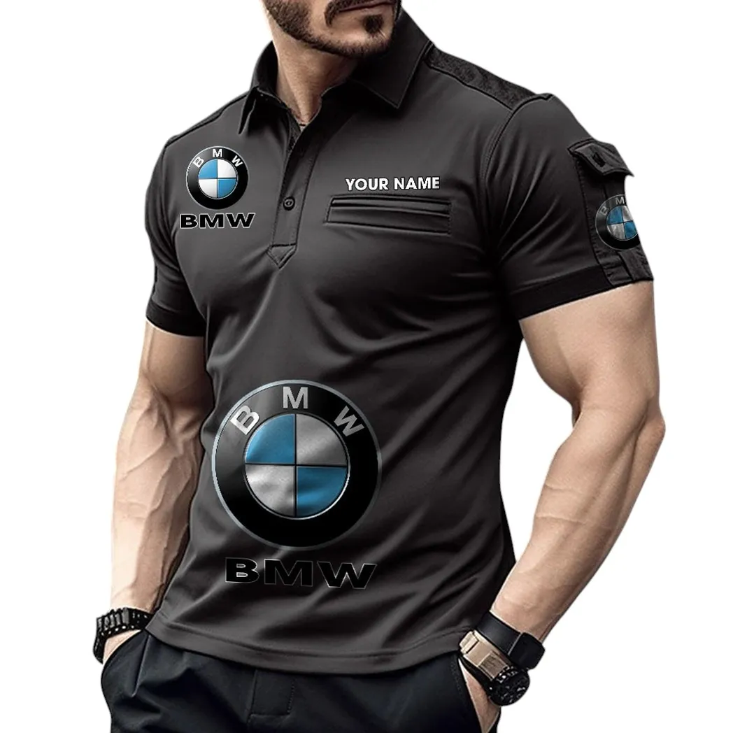 BMW Pocket Polo Shirt, All Over Print Shirt For BMW Fan CAR450051325333 - Black