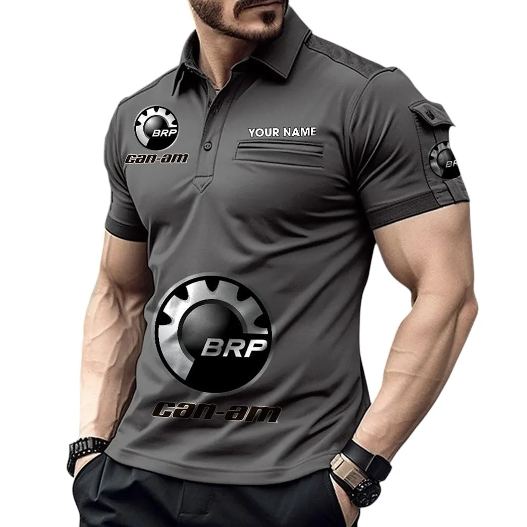 BRP Pocket Polo Shirt, All Over Print Shirt For BRP Fan CAR450051325347 - Gray