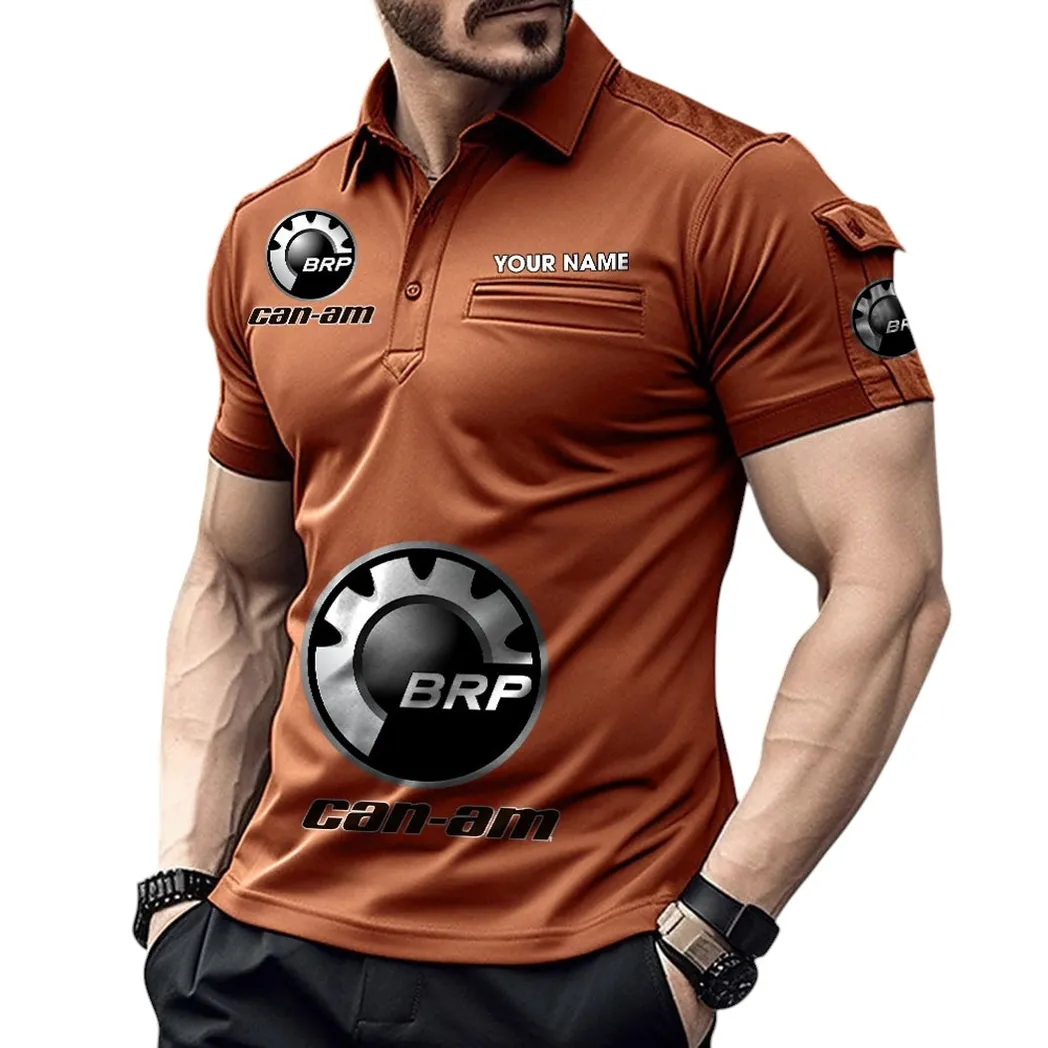 BRP Pocket Polo Shirt, All Over Print Shirt For BRP Fan CAR450051325347 - Orange
