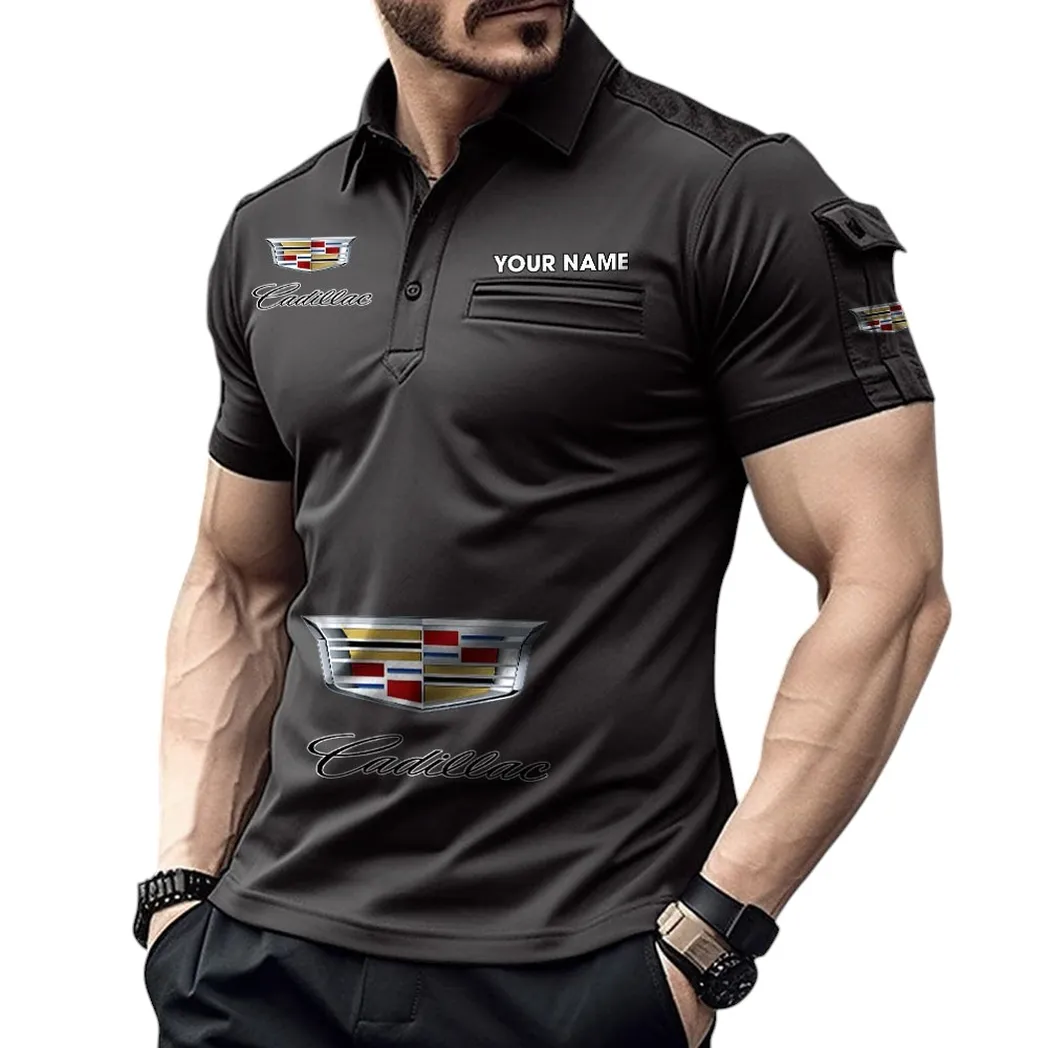 Cadilac Pocket Polo Shirt, All Over Print Shirt For Cadilac Fan CAR450051325346 - Black