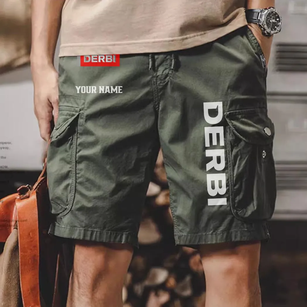 Derbi Men Pocket Workwear Shorts, Pants For Derbi Fan CAR454051625035 - Army Green