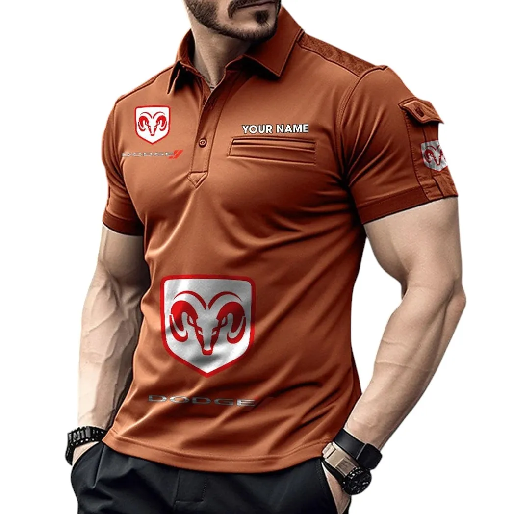 Dodge Pocket Polo Shirt, All Over Print Shirt For Dodge Fan CAR450051325380 - Orange