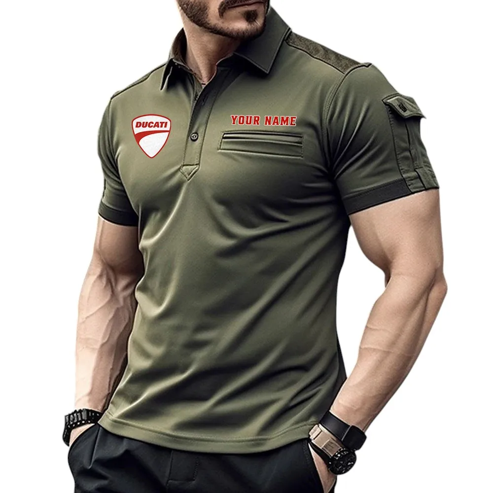 Ducati Pocket Polo Shirt, All Over Print Shirt For Ducati Fan CAR445060325049 - Green