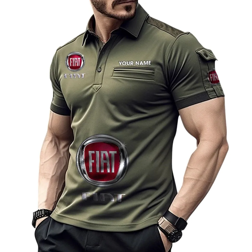 Fiat Pocket Polo Shirt, All Over Print Shirt For Fiat Fan CAR450051325370 - Green