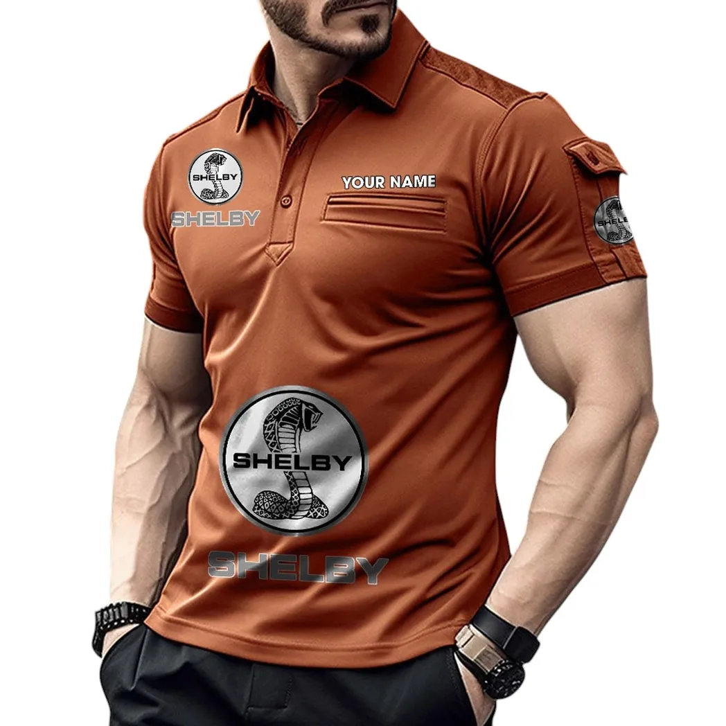 Ford Shelby Pocket Polo Shirt, All Over Print Shirt For Ford Shelby Fan CAR450051325372 - Orange
