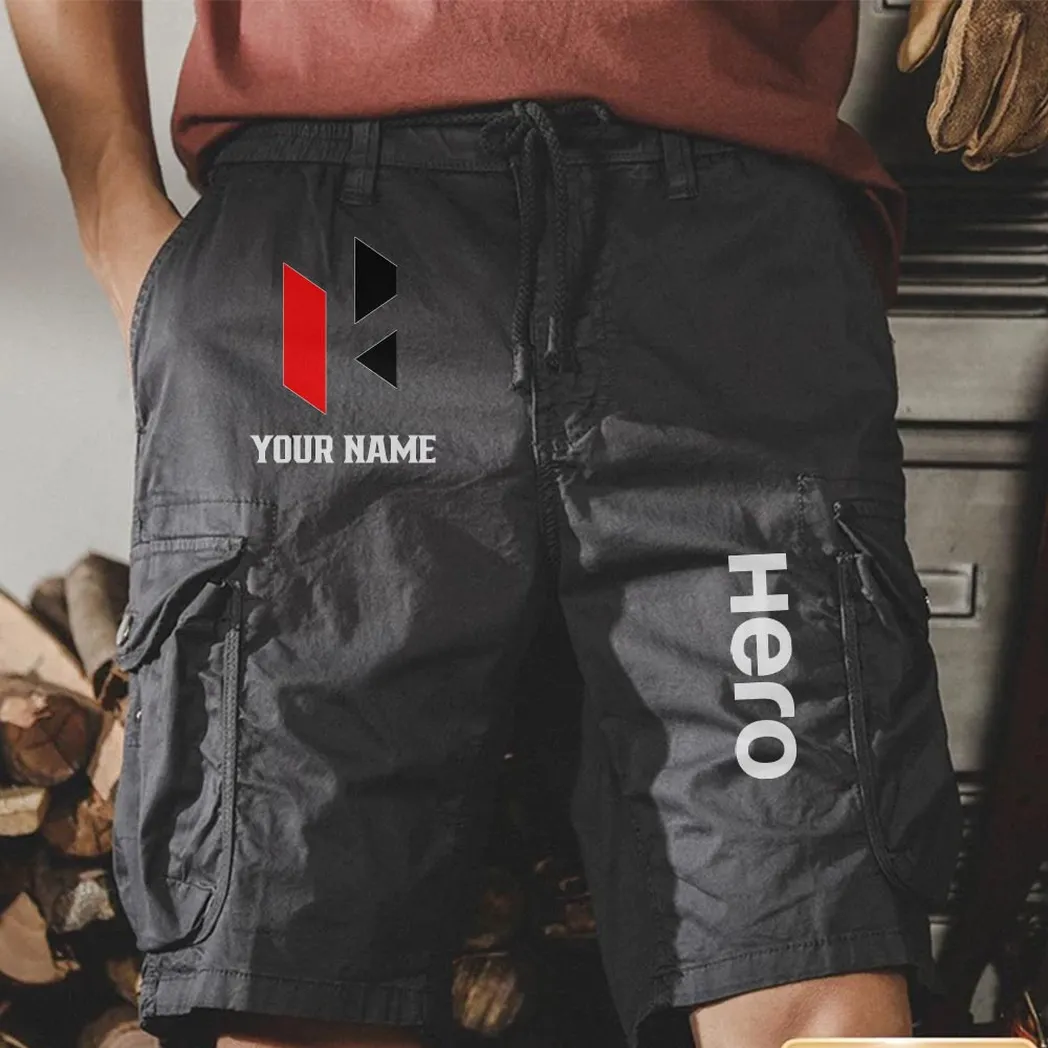 Hero Men Pocket Workwear Shorts, Pants For Hero Fan CAR454051625023 - Gray