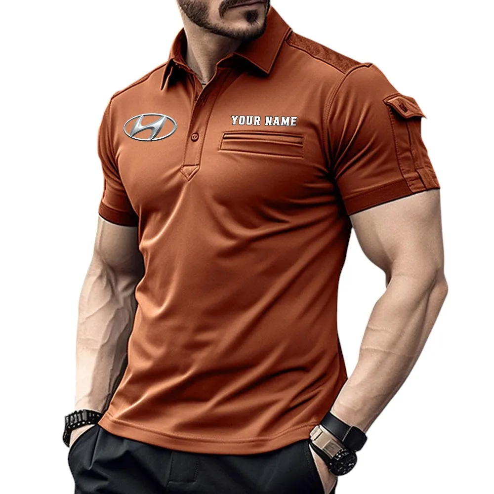 Hyundai Pocket Polo Shirt, All Over Print Shirt For Hyundai Fan CAR445060325017 - Orange