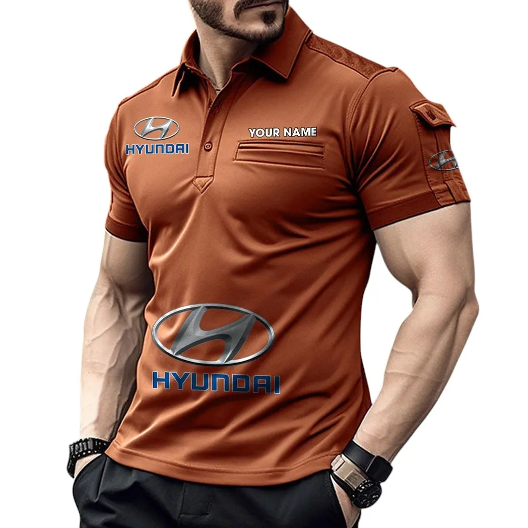 Hyundai Pocket Polo Shirt, All Over Print Shirt For Hyundai Fan CAR450051325374 - Orange