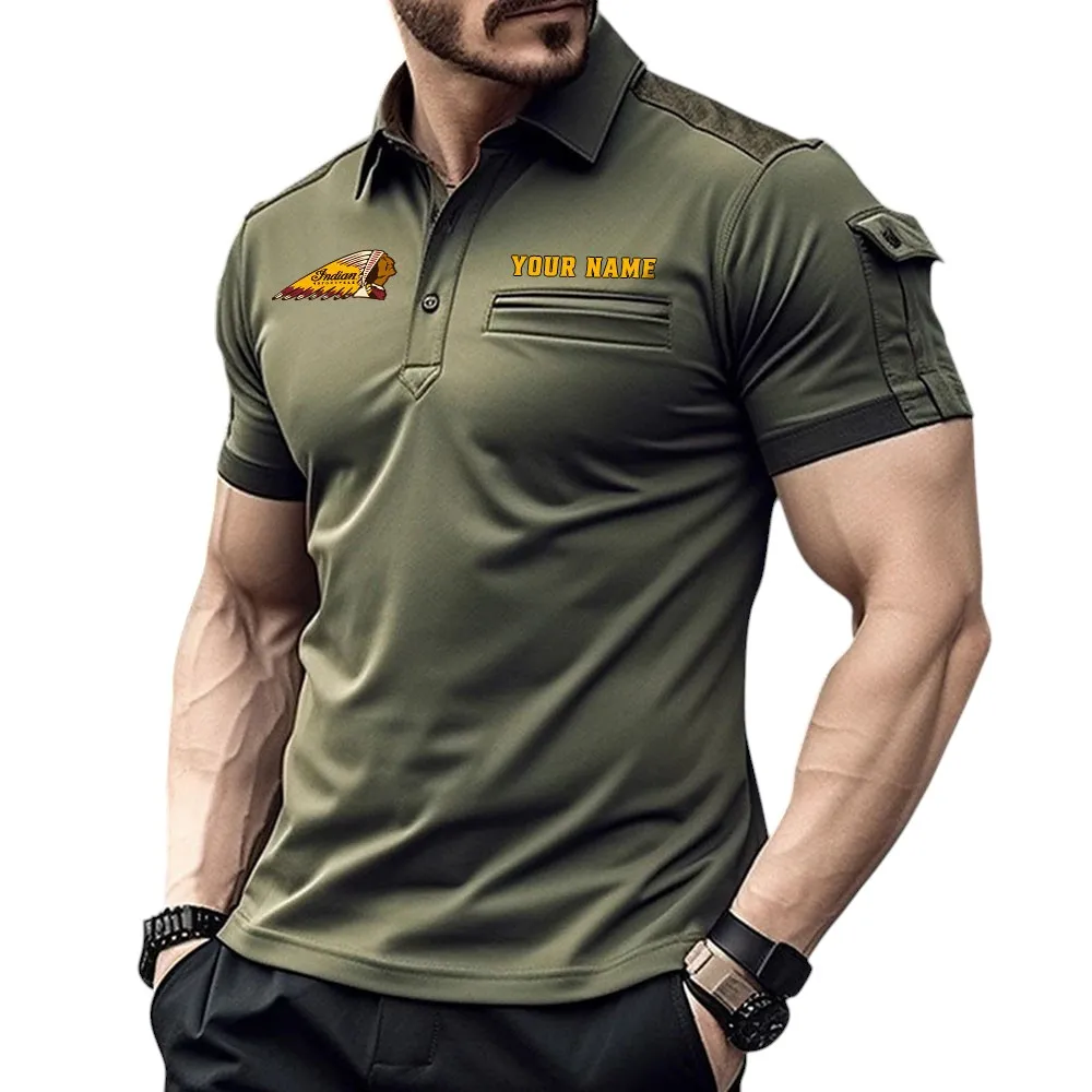 Indian Motorcycle Pocket Polo Shirt, All Over Print Shirt For Indian Motorcycle Fan CAR445060325019 - Green