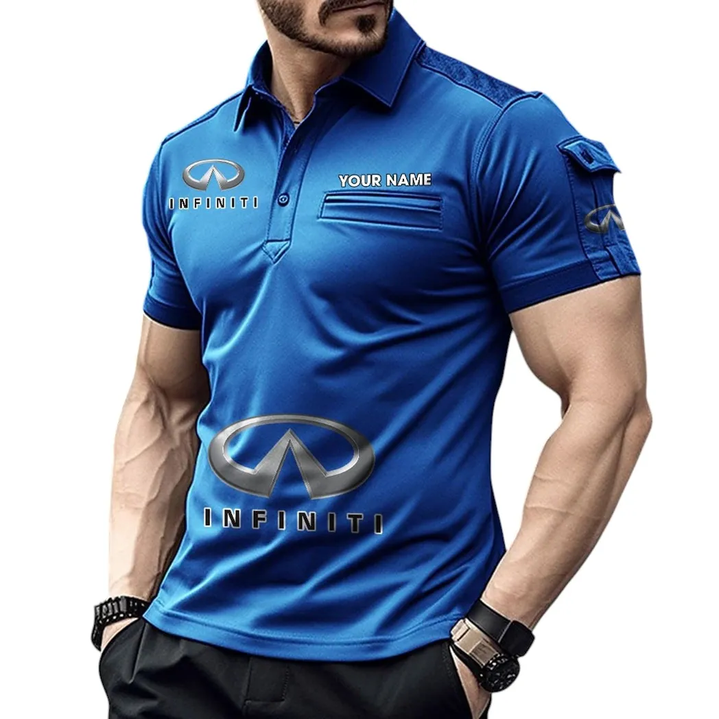 Infiniti Pocket Polo Shirt, All Over Print Shirt For Infiniti Fan CAR450051325357 - Blue