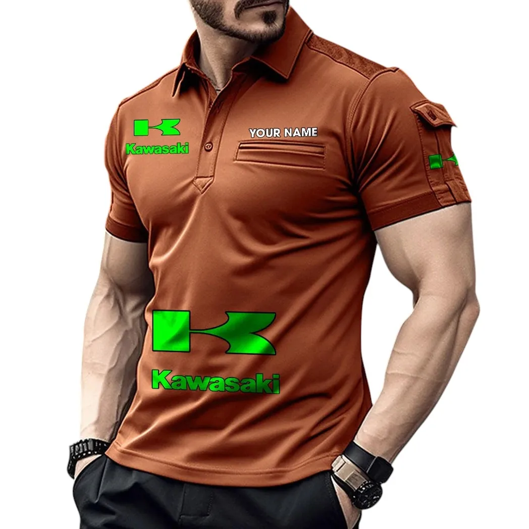 Kawasaki Pocket Polo Shirt, All Over Print Shirt For Kawasaki Fan CAR450051325376 - Orange
