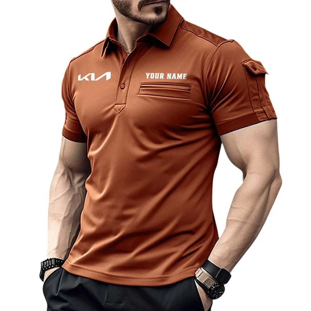 Kia Pocket Polo Shirt, All Over Print Shirt For Kia Fan CAR445060325013 - Orange