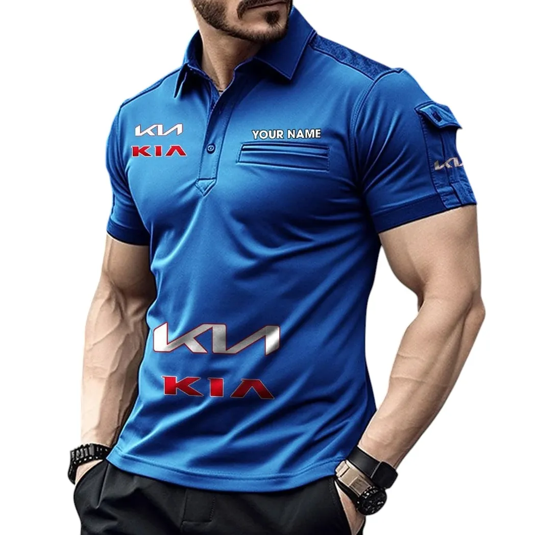 Kia Pocket Polo Shirt, All Over Print Shirt For Kia Fan CAR450051325364 - Blue