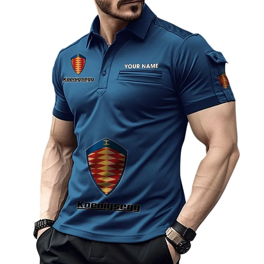 Koenigsegg Pocket Polo Shirt, All Over Print Shirt For Koenigsegg Fan CAR450051325383 - Navy Blue