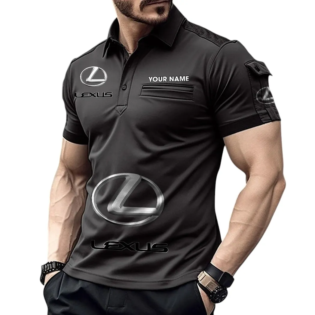 Lexus Pocket Polo Shirt, All Over Print Shirt For Lexus Fan CAR450051325345 - Black