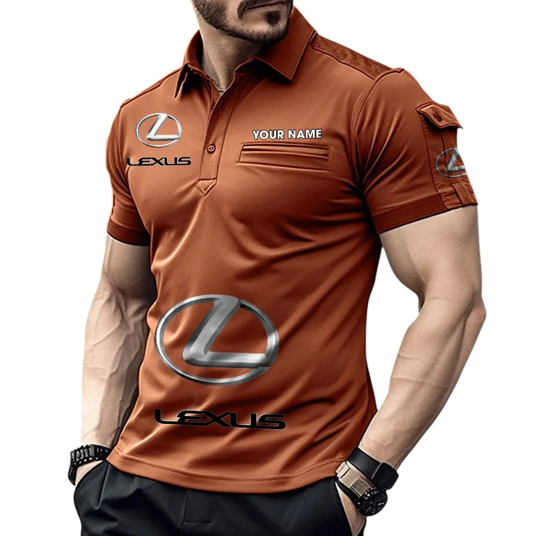 Lexus Pocket Polo Shirt, All Over Print Shirt For Lexus Fan CAR450051325345 - Orange