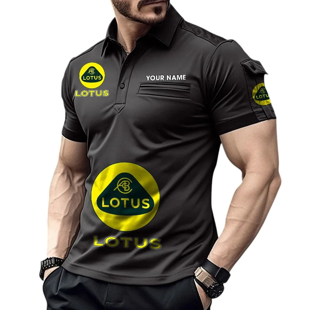 Lotus Pocket Polo Shirt, All Over Print Shirt For Lotus Fan CAR450051325355 - Black