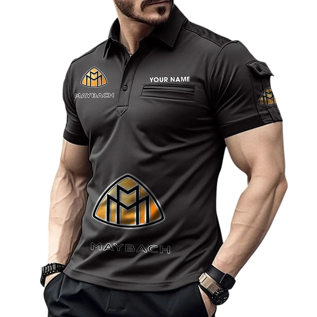 Maybach Pocket Polo Shirt, All Over Print Shirt For Maybach Fan CAR450051325360 - Black