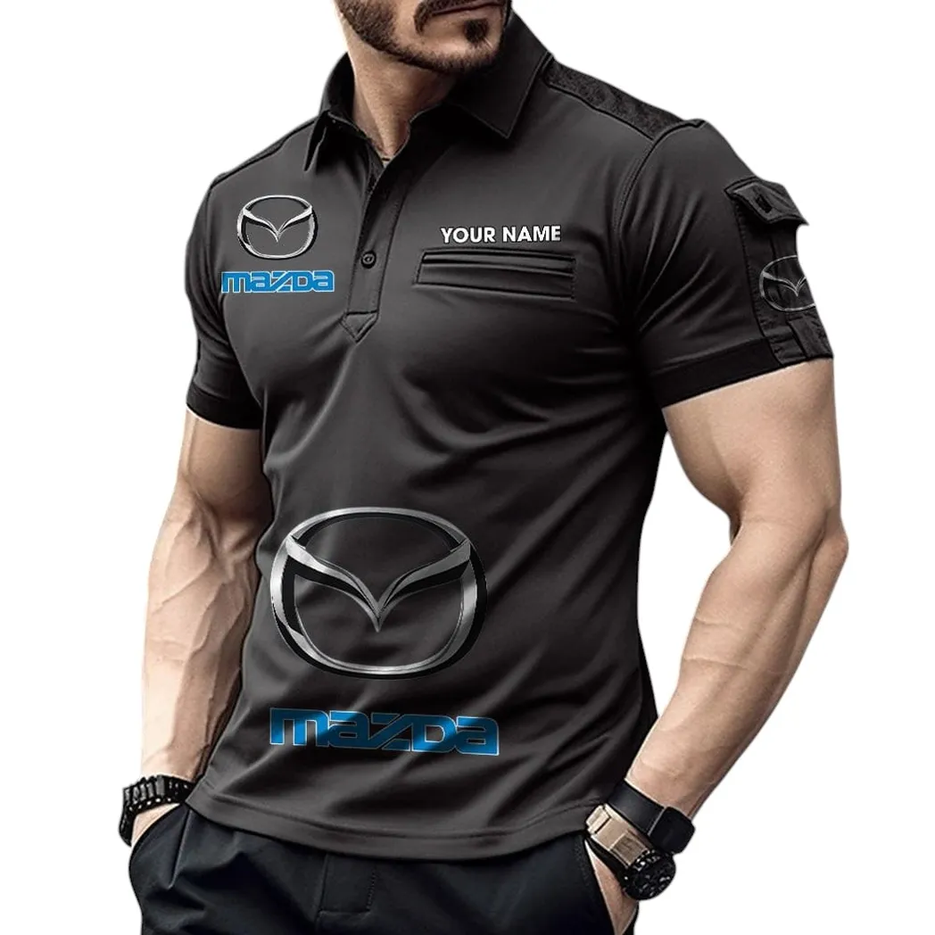 Mazda Pocket Polo Shirt, All Over Print Shirt For Mazda Fan CAR450051325373 - Black