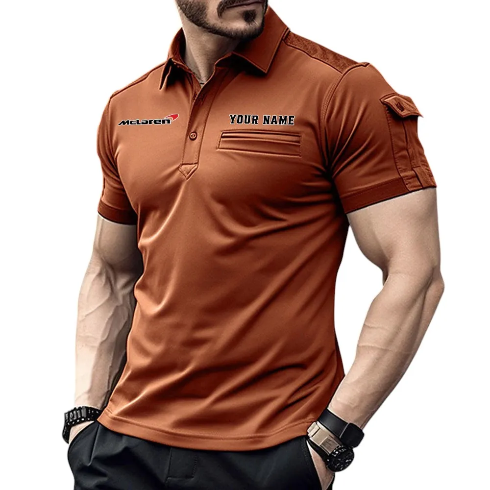 Mclaren Pocket Polo Shirt, All Over Print Shirt For Mclaren Fan CAR445060325053 - Orange