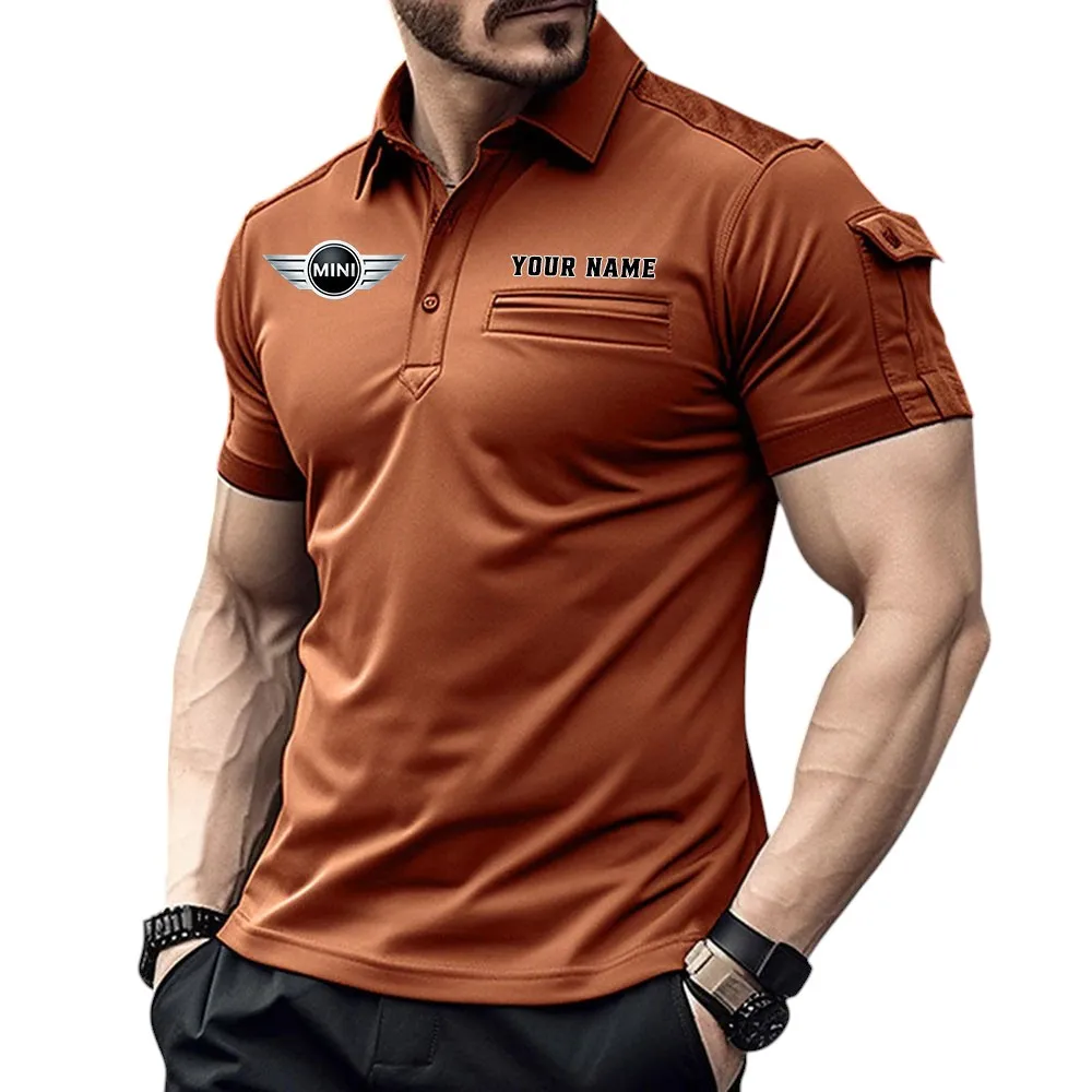 Mini Pocket Polo Shirt, All Over Print Shirt For Mini Fan CAR445060325065 - Orange