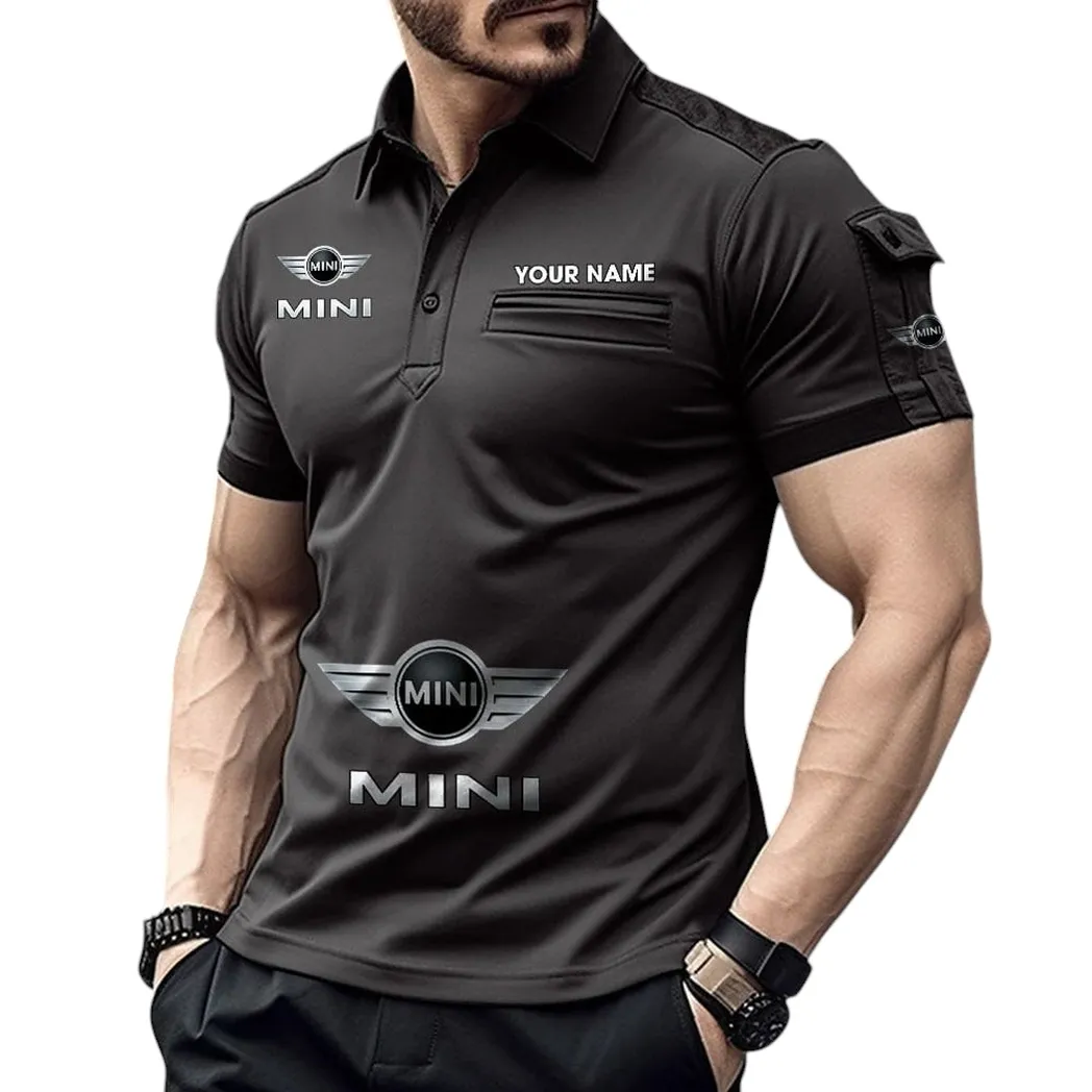 Mini Pocket Polo Shirt, All Over Print Shirt For Mini Fan CAR450051325350 - Black