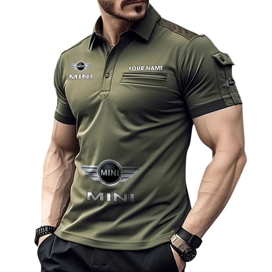 Mini Pocket Polo Shirt, All Over Print Shirt For Mini Fan CAR450051325350 - Green